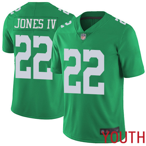 Youth Philadelphia Eagles #22 Sidney Jones Limited Green Rush Vapor Untouchable NFL Jersey Football->youth nfl jersey->Youth Jersey